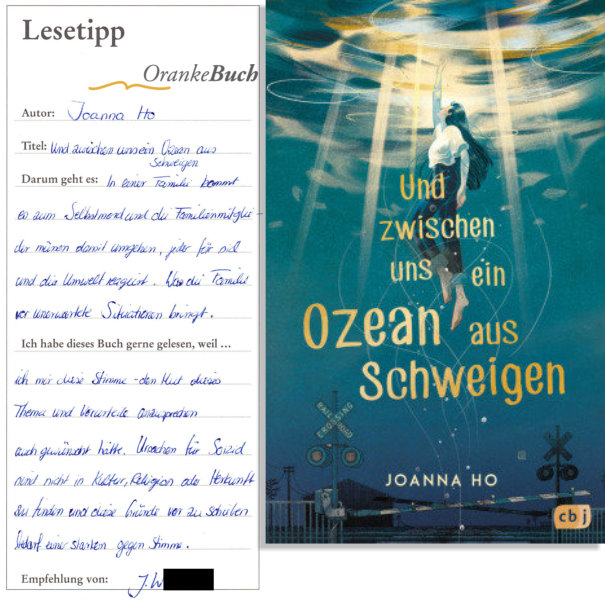 Lesetipp: Joanna Ho - Und zwischen uns ein Ozean aus Schweigen