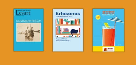 Zu sehen sind die Büchermagazine von Lesart, Erlesenes und KUDU