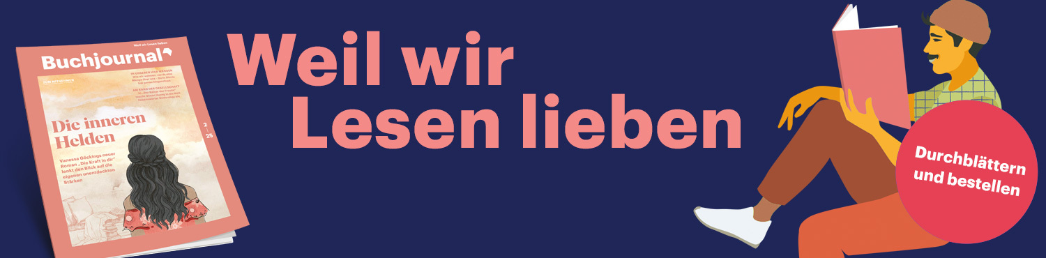 Bild mit lesender Frau, Abbildung einer Zeitschrift, Text: Weil wir lesen lieben